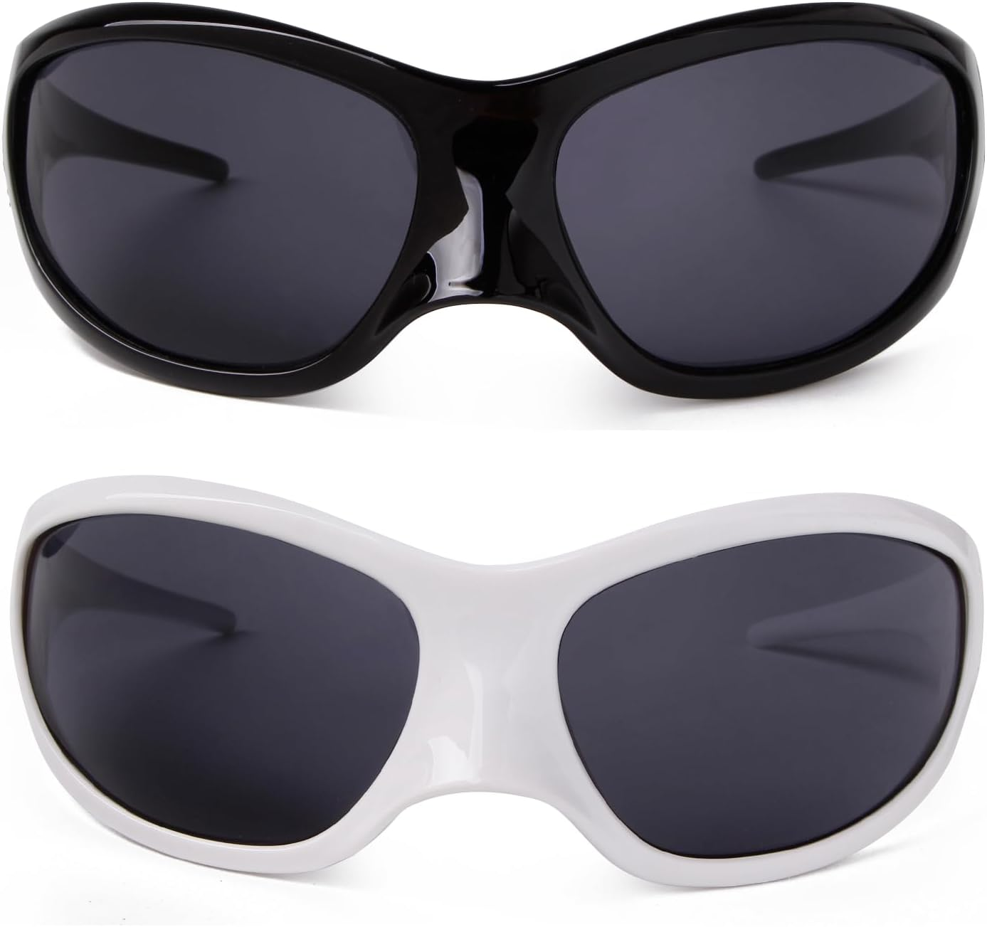 VIA LEECA Fashion Oversized Futuristic Sunglasses for Women Men, Y2K Wrap around Alien Style Accessories for Party