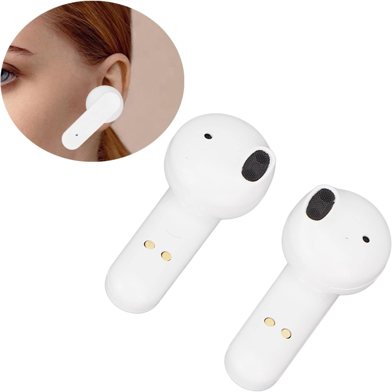 Voice Translator Earphones, Voice Translator Device with 74 Languages and 70 Online Accents, Headphones for Bidirectional Simultaneous Translation, Suitable for and Android (White) image number 3