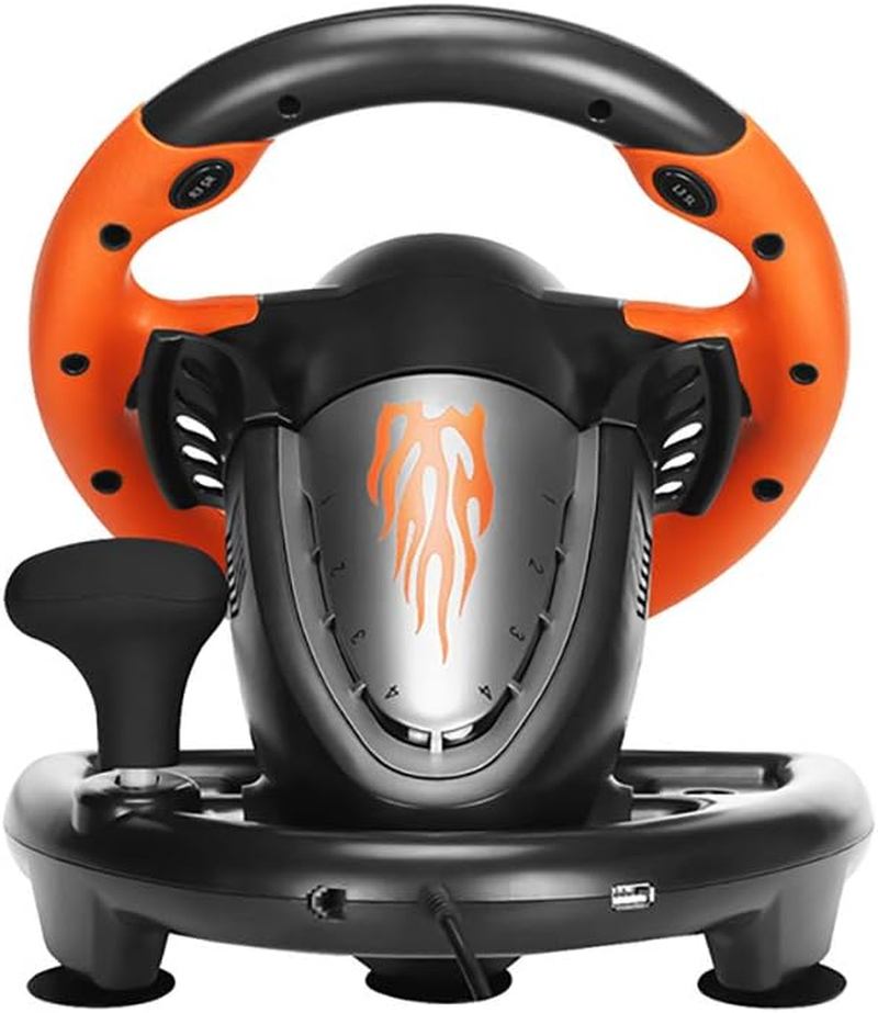 PC Racing Wheel, PXN V3II 180 Degree Universal Usb Car Sim Race Steering Wheel with Pedals for PS3, PS4, Xbox One,Xbox Series X/S,Switch (Orange) image number 6