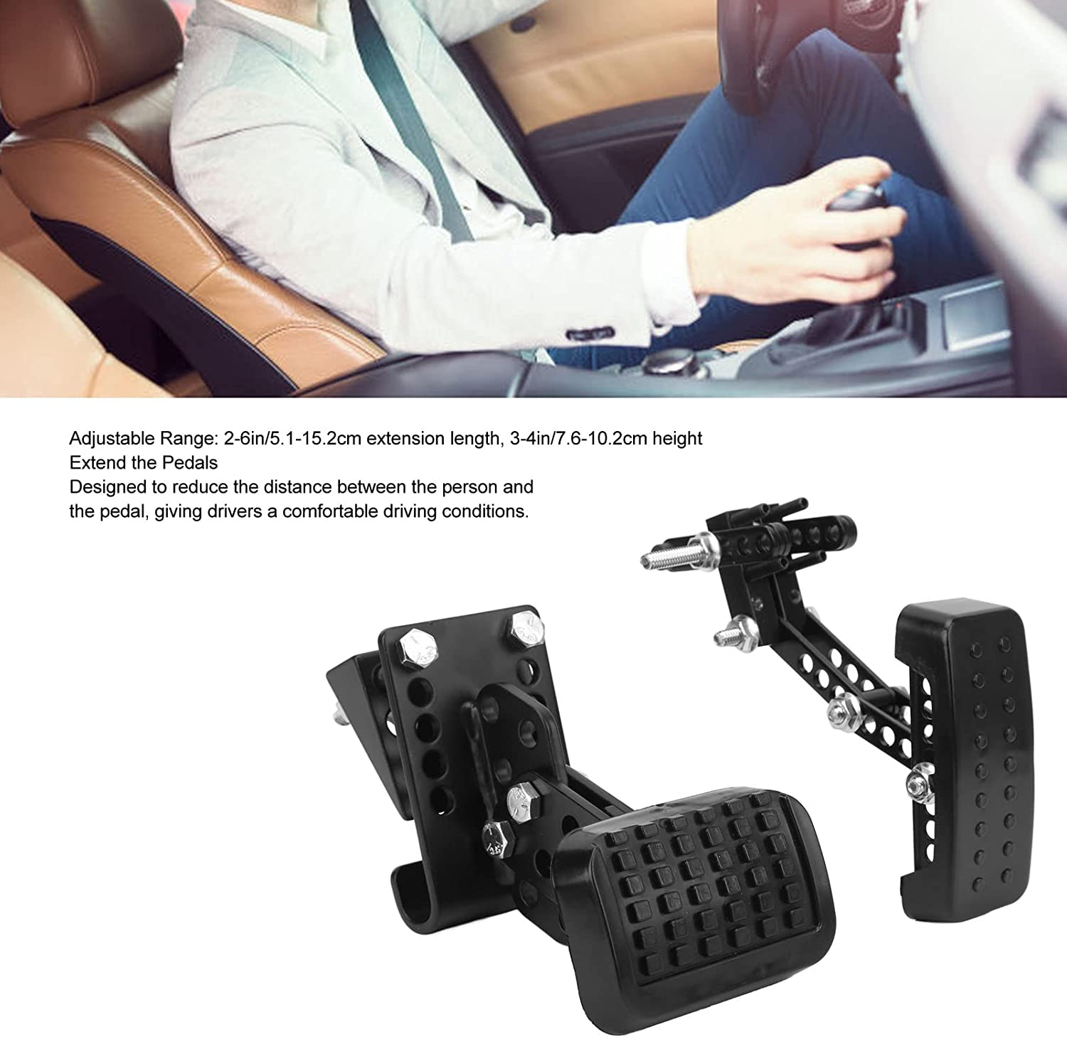Universal Gas and Brake Pedal Extenders for Short Drivers People Driving Cars, Ride on Toys, Adjustable Length Foot Pedal Auto Vehicles Brake and Accelerator Pedals Accelerator image number 5