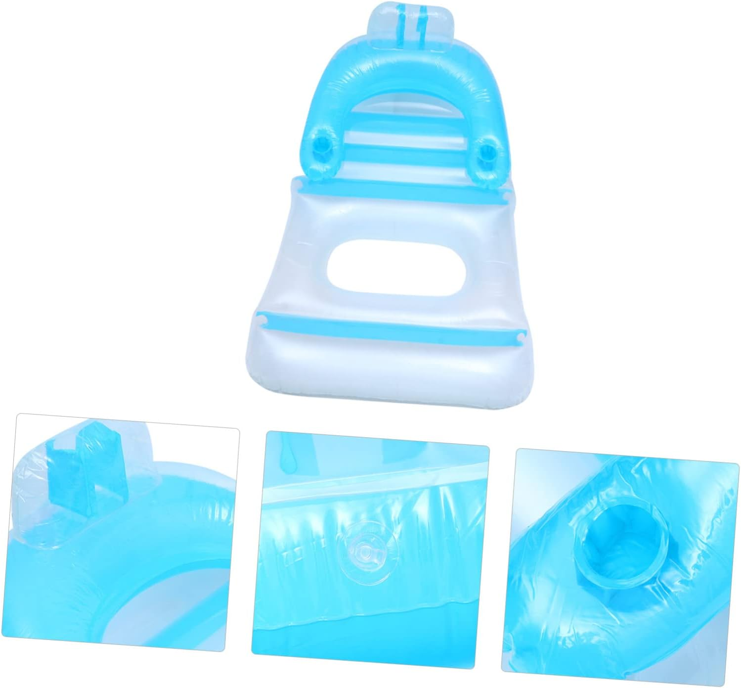 PVC Floating Bed Pool Party Must-Have Portable Mat Beach Lounger Safety First image number 1