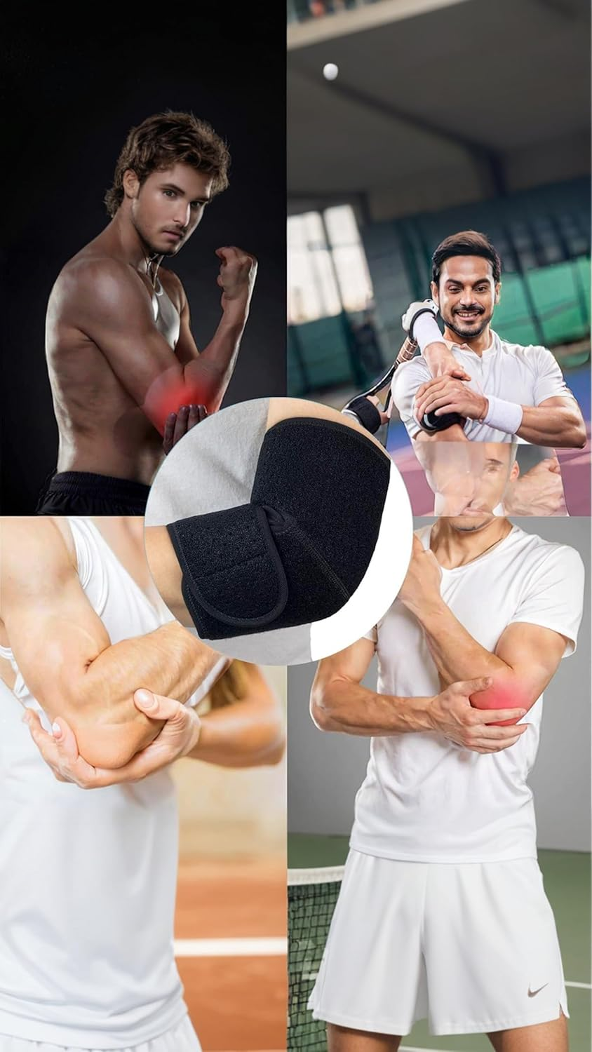 Honwor Adjustable Elbow Brace Tennis Compression Sleeve - Pain Relief for Golfer'S & Tennis Elbow, Weightlifting, Tendonitis, Arthritis, Sports Injury Recovery - Men & Women image number 4