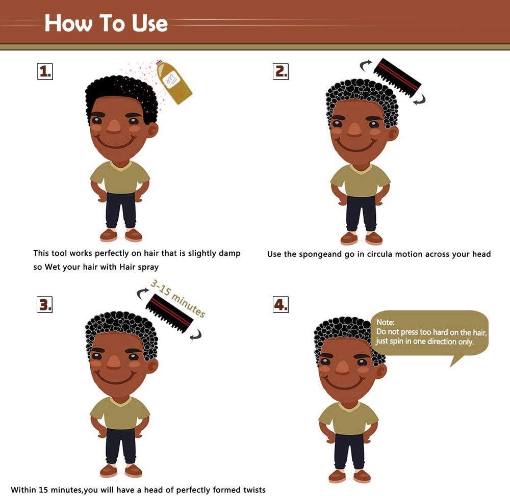 3Pcs Magic Hair Twist Sponge Brush, AUHOKY Premium Two-Sided Barber Curl Sponge with Small Holes, Men Women Children Hair Styling Care Tool for Afro Curling Coils Wave Hair Dreadlocks(3Colors) - 3Pcs image number 3