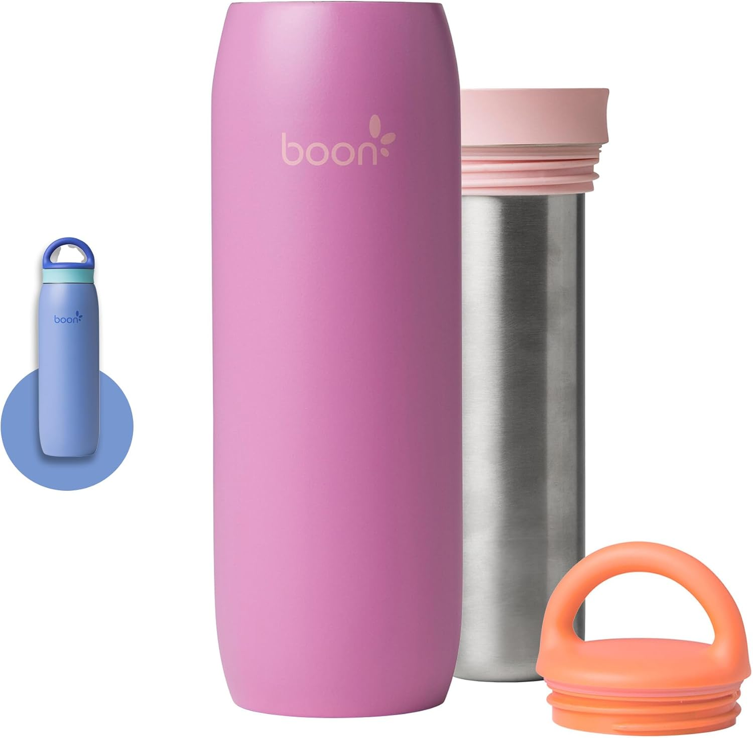 Boon FROSH Stainless Steel Portable Milk Chiller - Blue - Keeps Breast Milk Cold for up to 17 Hours*