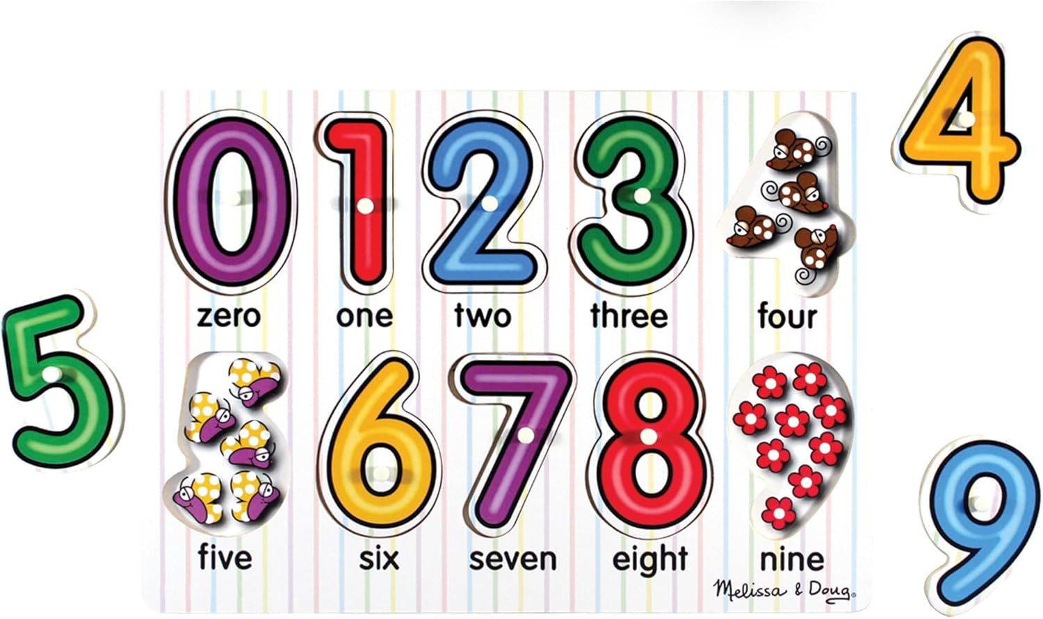 Melissa & Doug - Numbers Peg Puzzle image number 2
