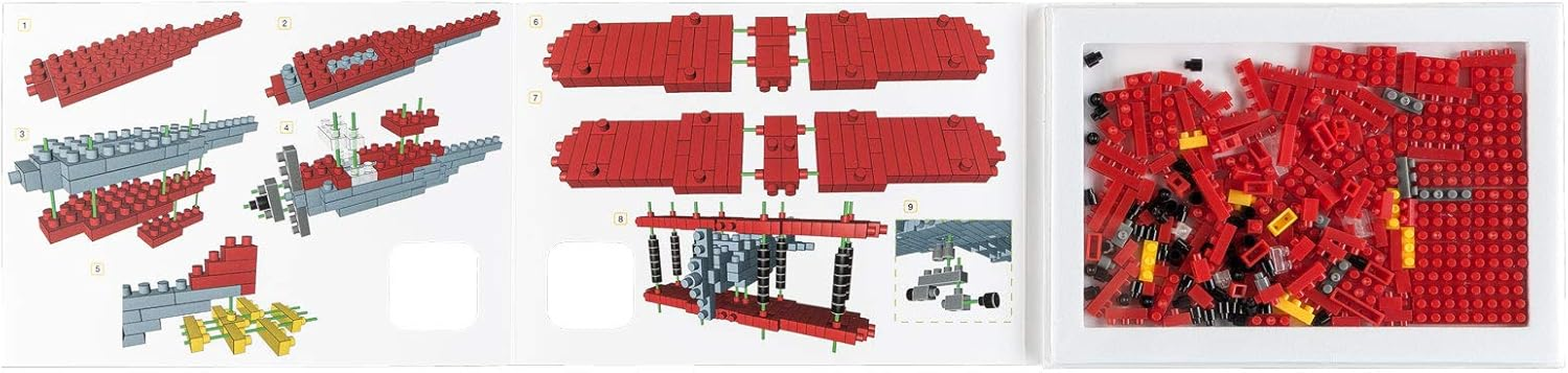 Idena 40141 Postcard Double Decker with a 3D Model Building Set with 214 Original Brixies Mini Building Blocks, Difficulty Level 1, Greeting Card or Children and Adults image number 4