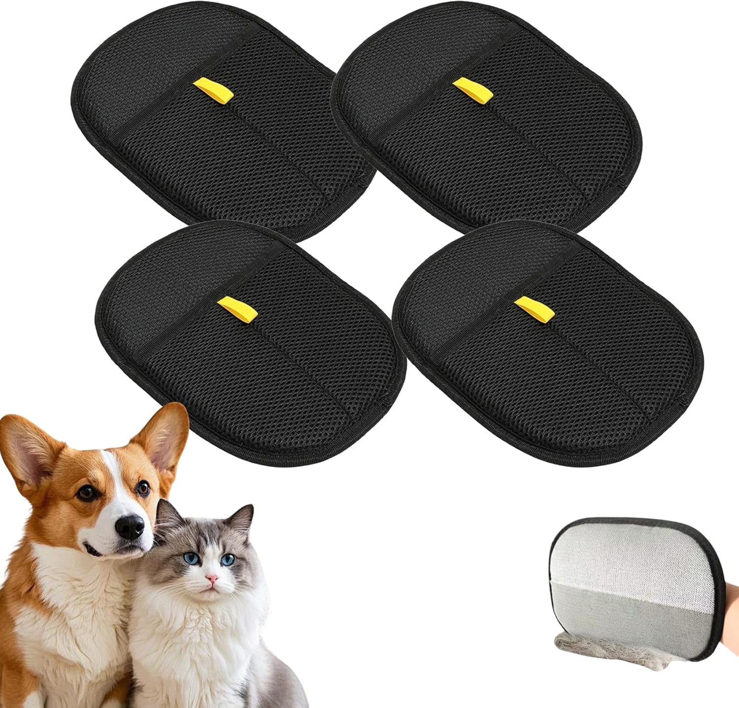 The Magic Brush, 2025 Magic Brush Pet Hair Remover Glove, Dual-Sided Grooming Electrostatic Hair Glove for Dogs & Cats, Portable & Reusable Pet Hair Cleaning Gloves for Car, Furniture, Clothes (1PCS)