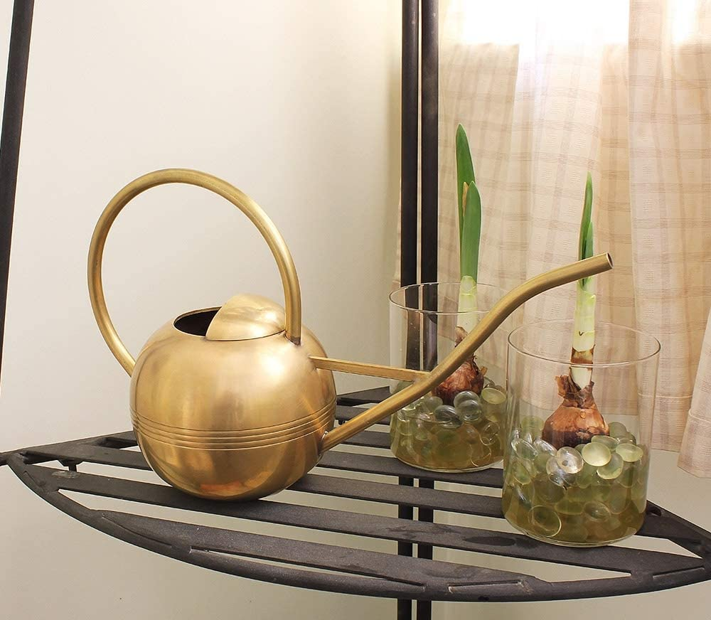 Achla Designs WC-01 Brass Metal Small Watering Can Houseplants image number 5