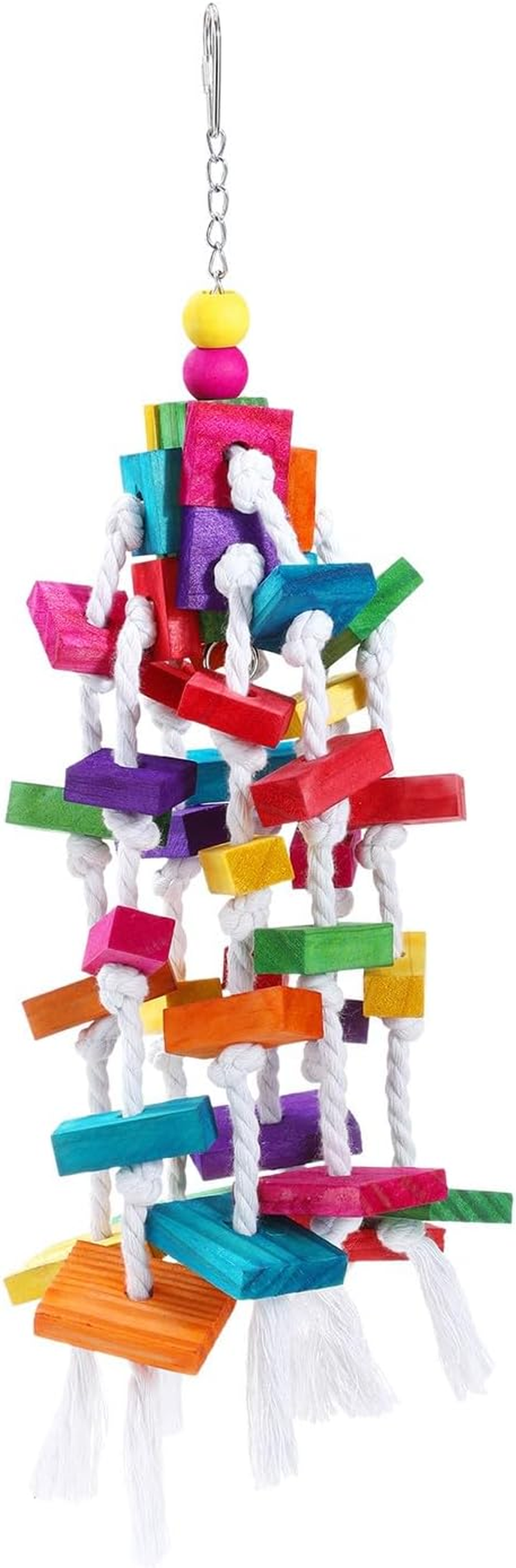 Paws & Claws Parrot Wood + Rope Toy, Large, 40 X 15 Cm Size image number 1