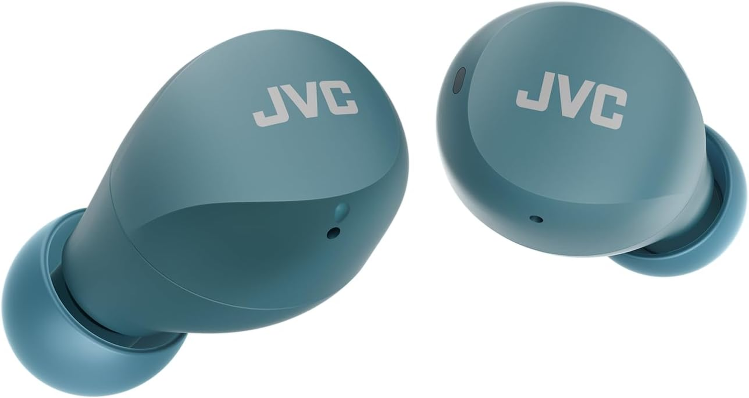 JVC HA-Z66T-A Gumy Mini Wireless Earbuds, Small, Ultralight, 3 Sound Modes (Bass/Clear/Normal), Waterproof (IPX4), 23 Hours Battery Life, Bluetooth 5.1, (Blue) HA-Z66T-A-E, In-Ear