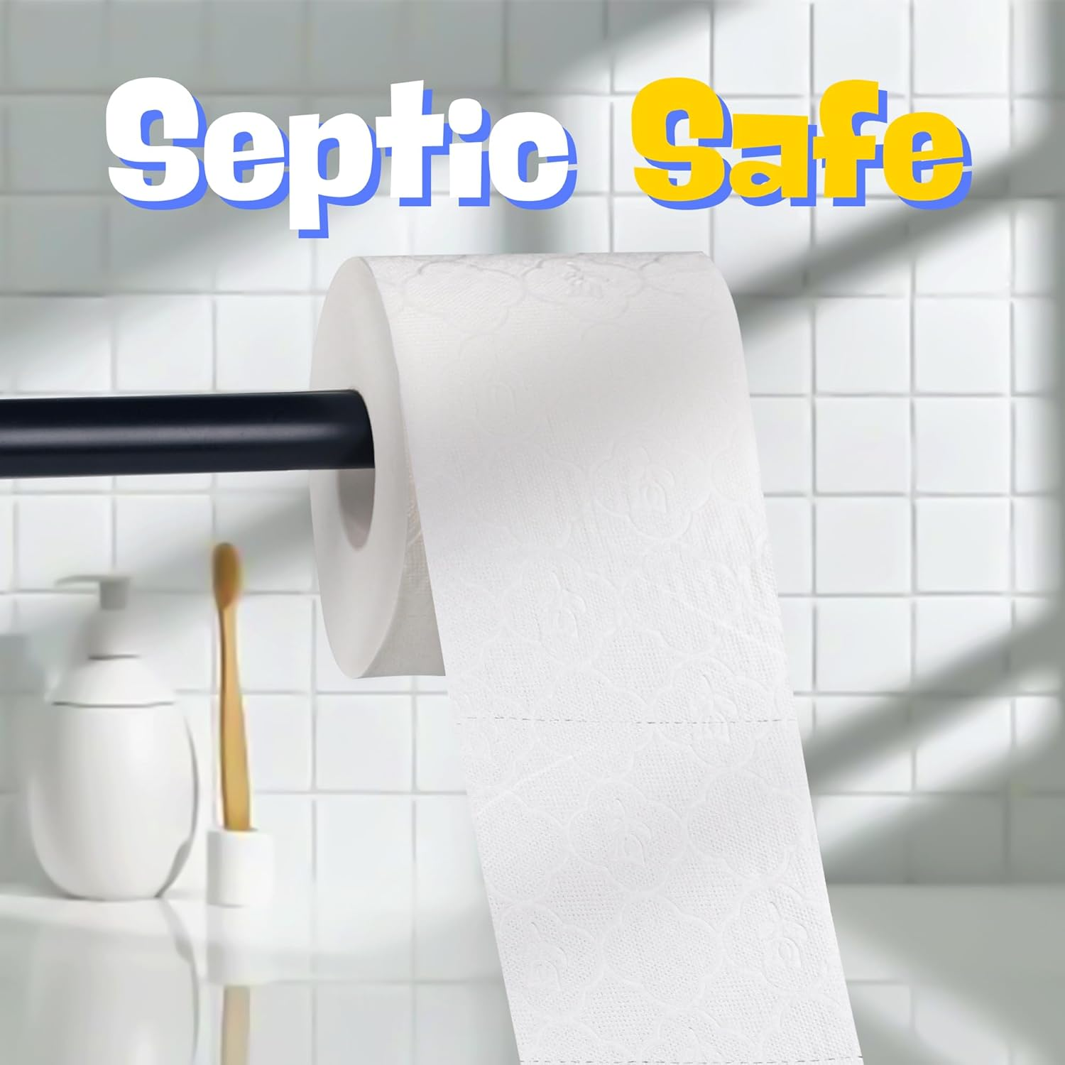 Toilet Paper 3-PLY (45 Rolls X 310 Sheets) Tissues Four Scents Lemon, Lavender, Aloe Vera & Unscented, Soft, Septic-Safe, 13,950 Sheets Ideal for Home, Office & Hotel (Lemon Scent)