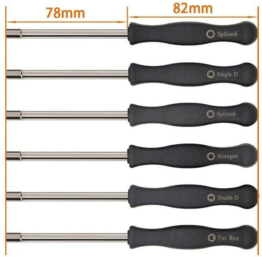 6 Pack Carburetor Adjuster Carburetor Tune-Up Adjustment Tool Included 21-Teeth Splined, 7-Teeth Splined, Pac Man, Single D, Double D, Hexagon Socket Replacement for Most 2 Cycle Engine image number 5