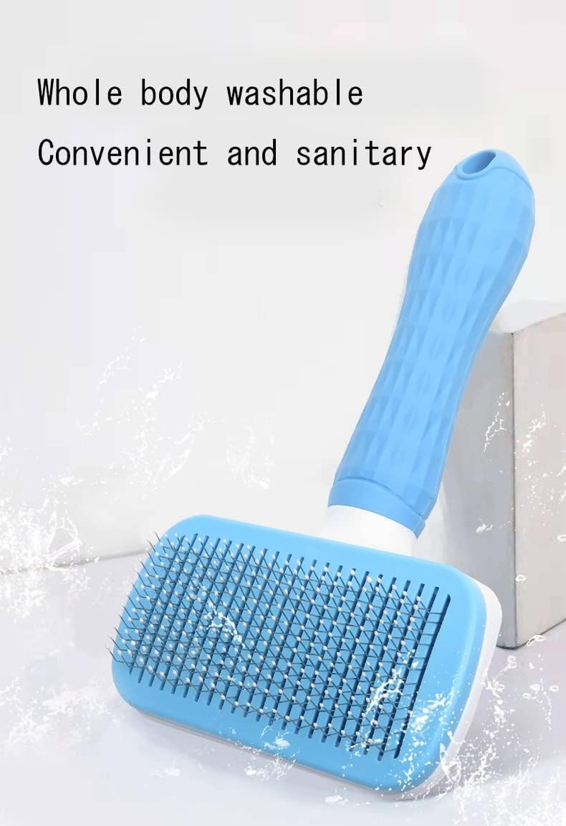 Pet Comb Automatic Hair Removing Comb Dog Cleaning Comb Cat and Dog Needle Comb Pet Cleaning Pet Brush Pet Massage Pet Massage Comb Automatic Retractable Comb image number 3