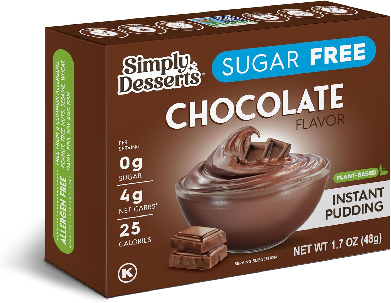 Simply Delish Chocolate Natural Pudding and Pie Filling, 48 G image number 2