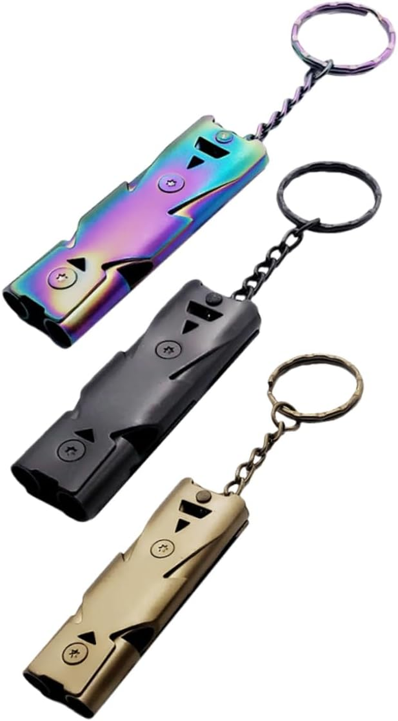 KOMBIUDA Double Tube Survival Whistle Loud Outdoor Safety for Sports and Emergency Situations image number 5