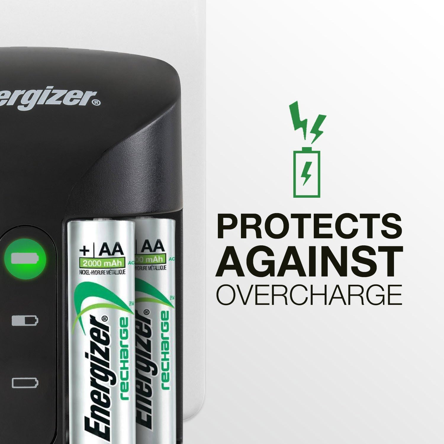 Energizer Recharge Pro Battery Charger (4 AA Rechargeable Batteries Included) image number 3