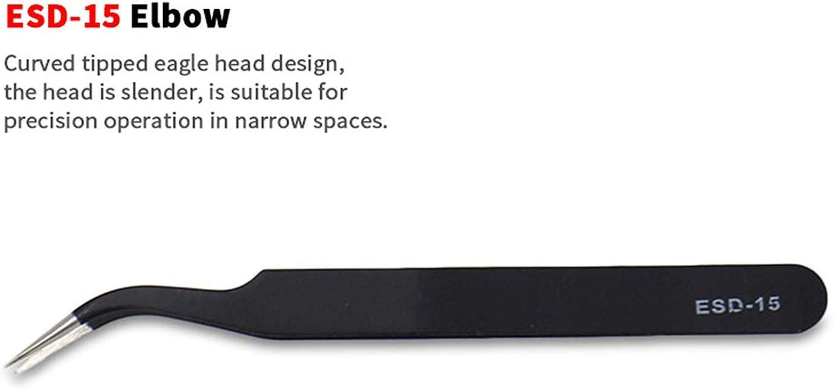 COMIART 2Pcs / Set Muti-Funtion Anti-Static Elbow and Straight Stainless Steel Tweezer Cake Plier Sugarcraft Tool for Kicthen Bakeware Decoration image number 1