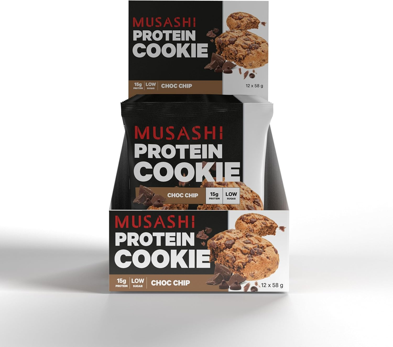 Musashi Protein Choc Chip Cookie 12 X 58G image number 3