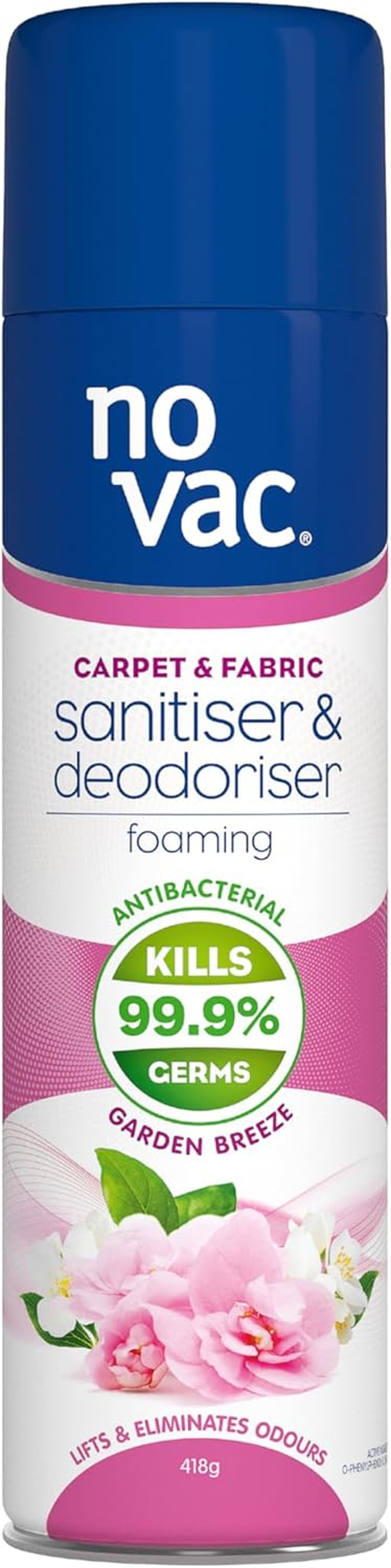 No Vac Garden Breeze Foaming Sanitiser and Deodoriser Spray 418 G image number 3