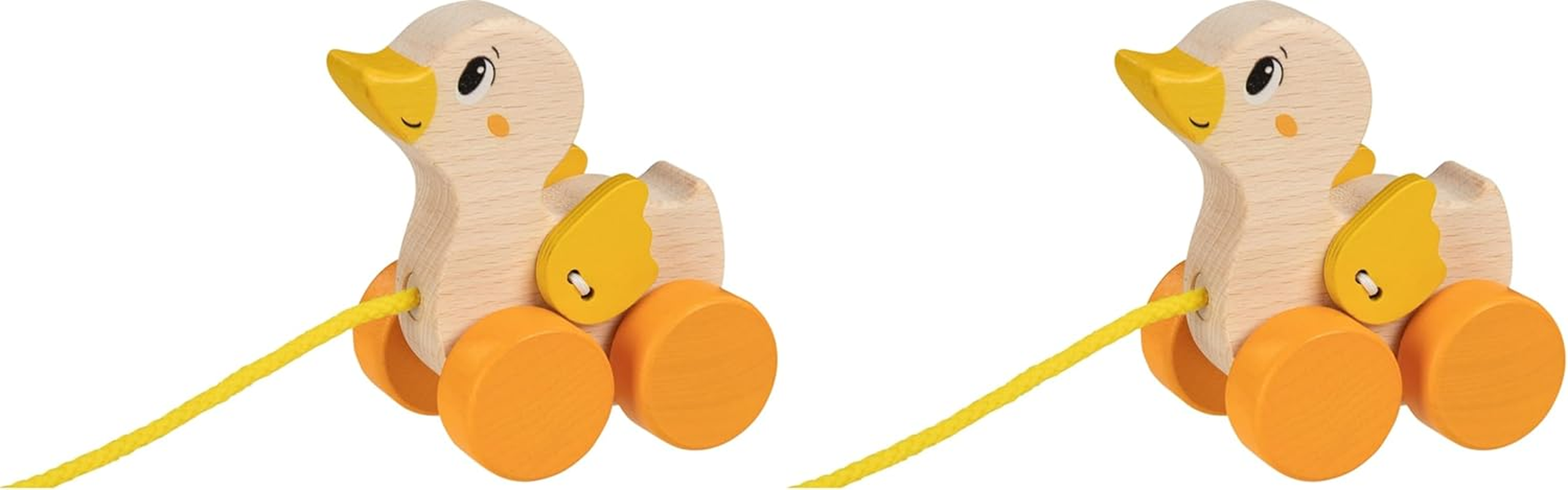 Goki 54884 Pull-Along Animal Duck Toy, Yellow