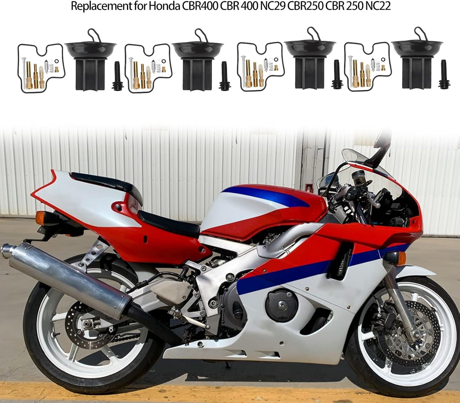 Motorcycle Carburetor Repair Kit, Powersports Carburetors, Carb Overhaul Accessory Replacement for CBR400 CBR 400 NC29 CBR250 CBR 250 NC22 image number 2