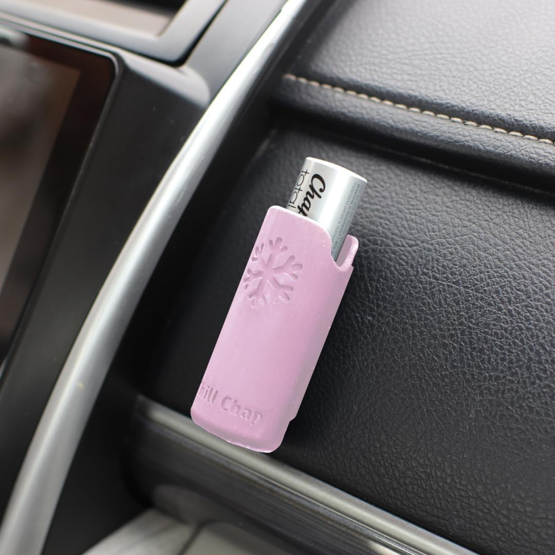 Chill Chap - Insulated Lip Balm Mount - Premium Interior Car Accessory - Keep Your Chapstick Handy and Upright! - Great Low-Cost Gift (Lavender)