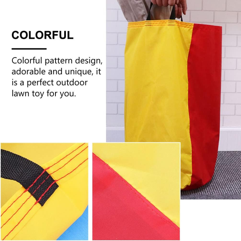 STOBOK 6Pcs Sack Race Bags Outdoor Games for Kids Potato Sack Race Bags for 3- Legged Relay Race Outdoor Party Activities ( Assorted Color ) image number 2