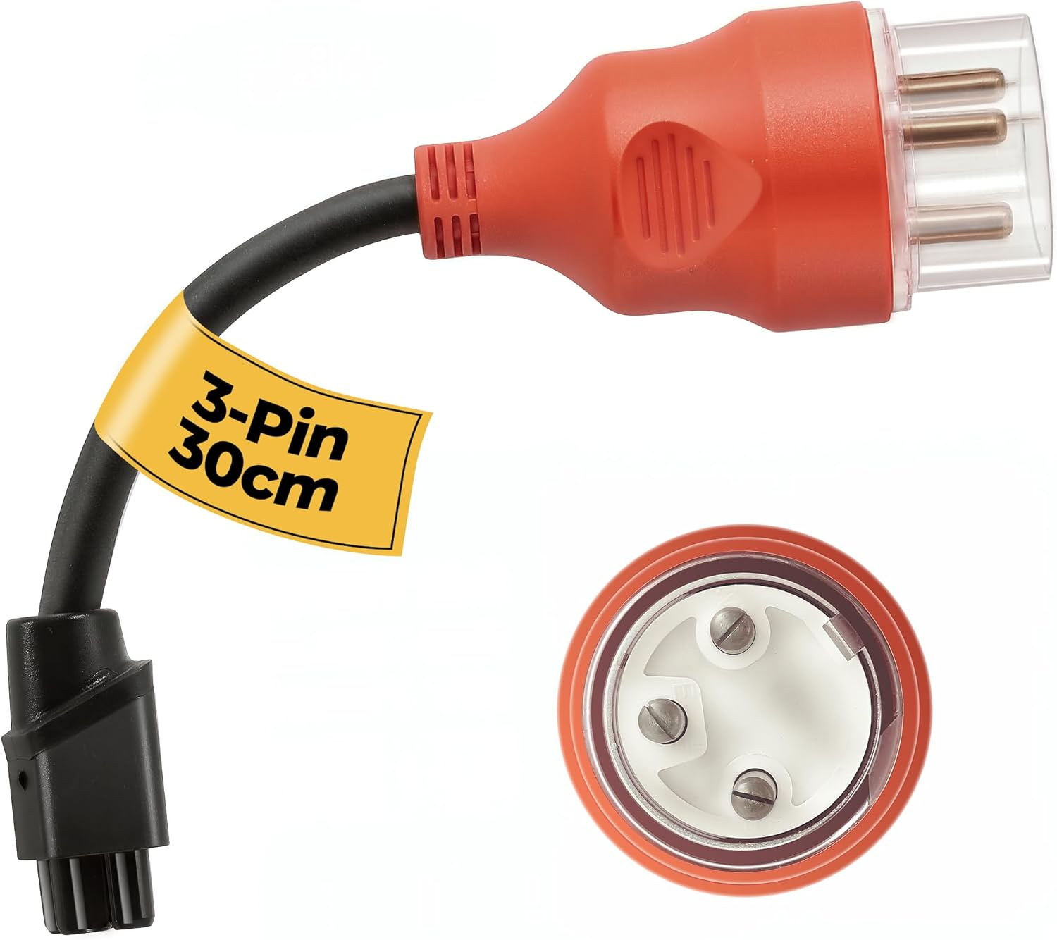 3-Pin to Tesla Adapter, 240V 32A Portable Adapter for Tesla Gen 2, Compatible with Model S, 3, X, Y, Fast Charging for Road Trips, Camping & Hotels (3-Pin) image number 4