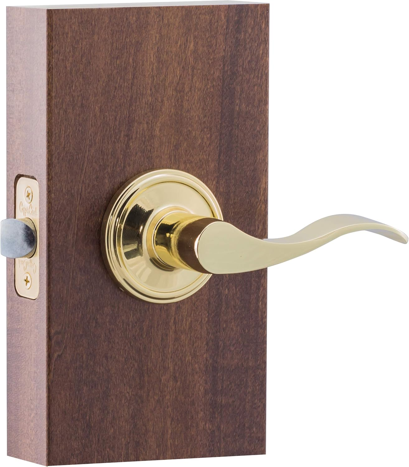 Copper Creek Hardware WL2220PB Door Lever, 3" X 5" X 6.8", Polished Brass, 1 Count (Pack of 1) image number 2