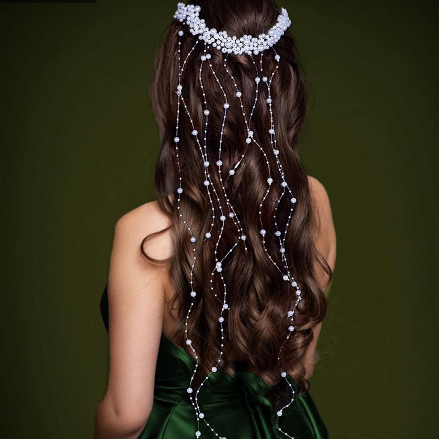 Xvilmaun Wedding Hair Comb Pearl - Bridal Hair Clip,Decorative Headpiece for Women Girls Bride Travel Photography, Wedding Headwear image number 5