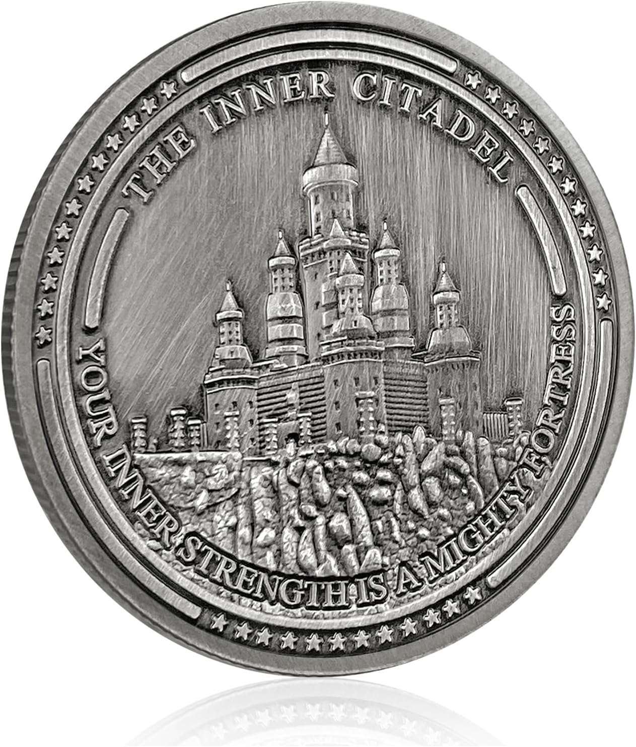 The Inner Citadel Challenge Stoic Coin Reminder Token for Daily Stoic EDC Coin Courage Coins Motivational Gifts image number 3