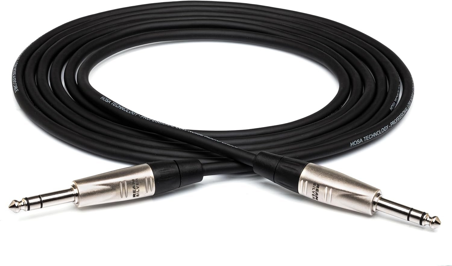 Hosa HSS-010 REAN 1/4" TRS to REAN 1/4" TRS Pro Balanced Interconnect, 10 Feet, Speaker image number 1