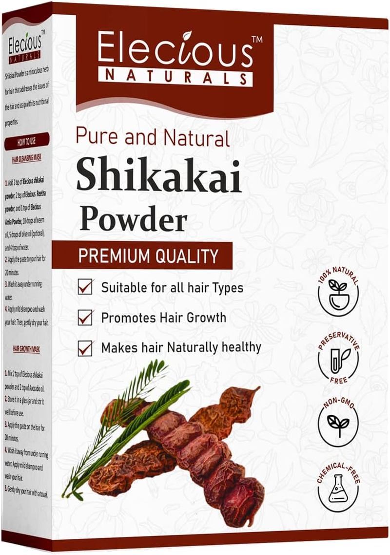 Elecious Shikakai Powder for Hair (Natural Hair Cleanser for Luxirious and Soft Hairs) (200 Grams) image number 5