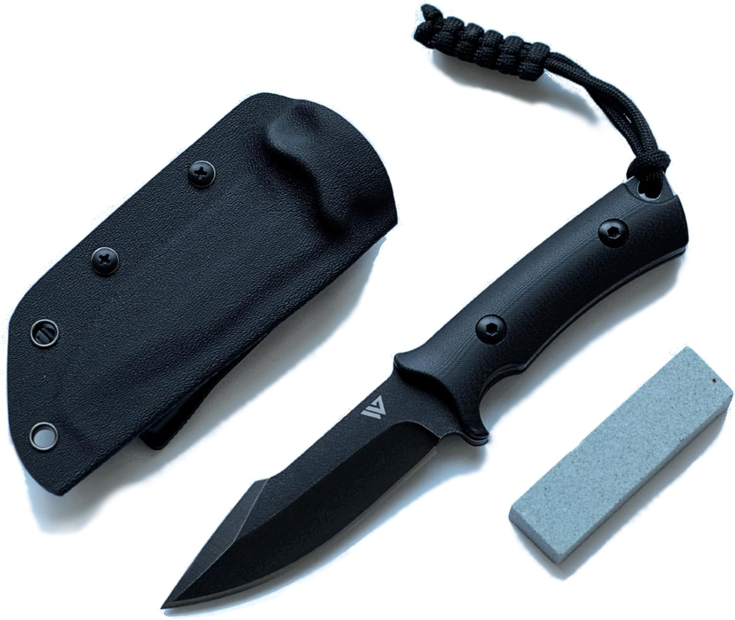 Wilora Full Tang Hunting Knife - 4CR13 Steel, Outdoor Survival Bowie Knife with Kydex Sheath, Paracord Lanyard & Sharpening Stone image number 2