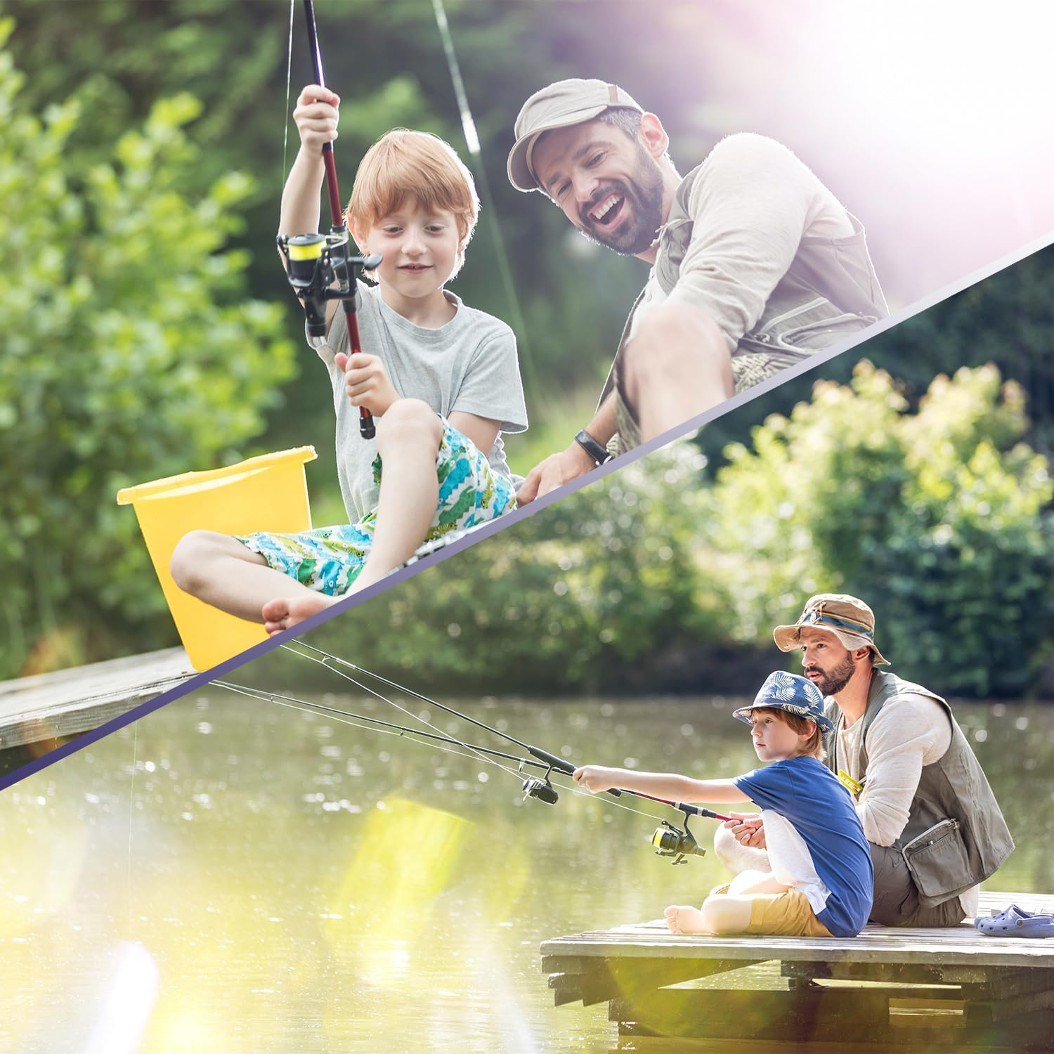 Floating Telescopic Folding Fishing Net with 7 Inch Fishing Pliers and Fishing Lip Gripper Fishing Net,Fishing Gear Fihing Tool Accessories for Fish Easy Catch and Release image number 4