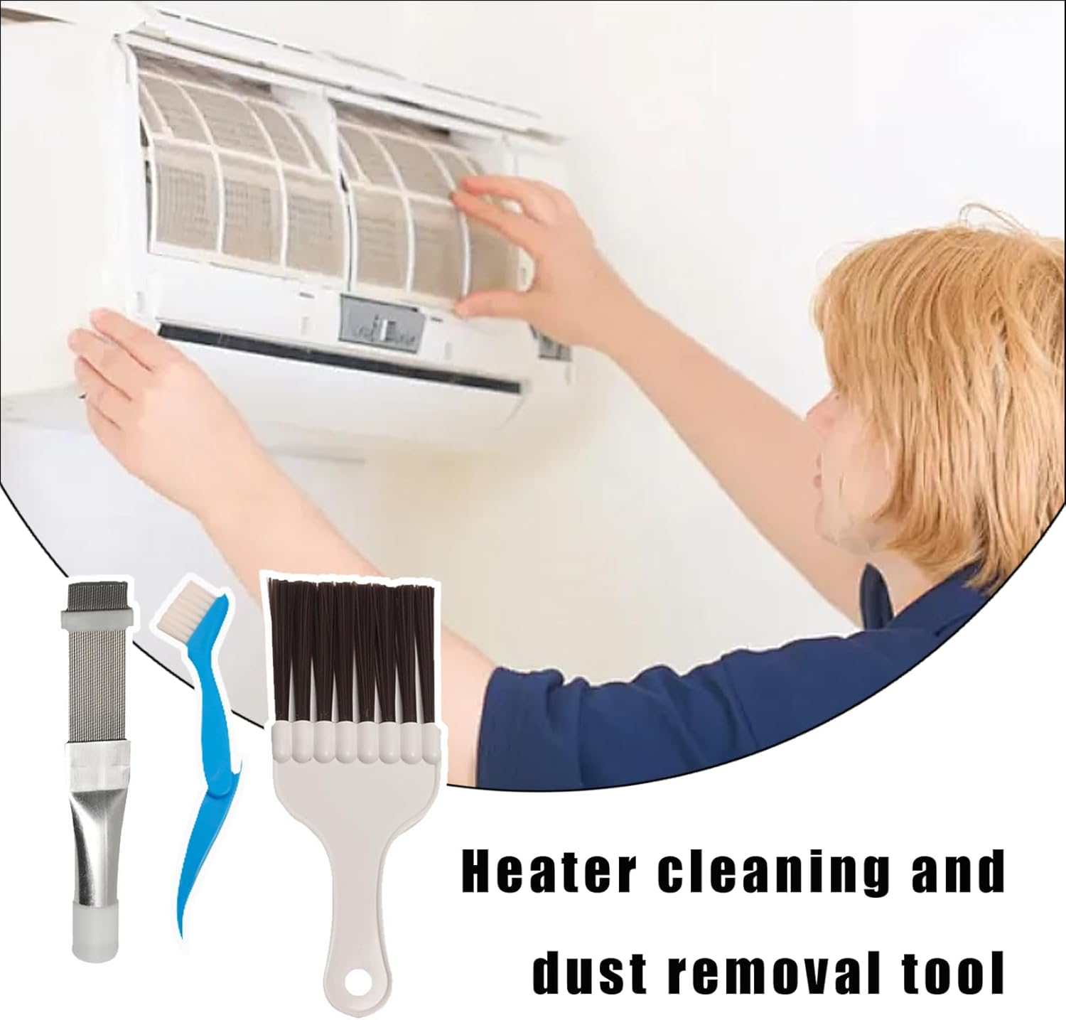 3 Pieces Lamellar Comb Dryer, Condenser Comb, Dryer Cleaning Brush, Air Conditioning Cleaner Accessories, Air Conditioning Slat Cleaner Brushes, Cleaning Set, Cleaner Conditioner, Wire Comb - Set Of 2 image number 3