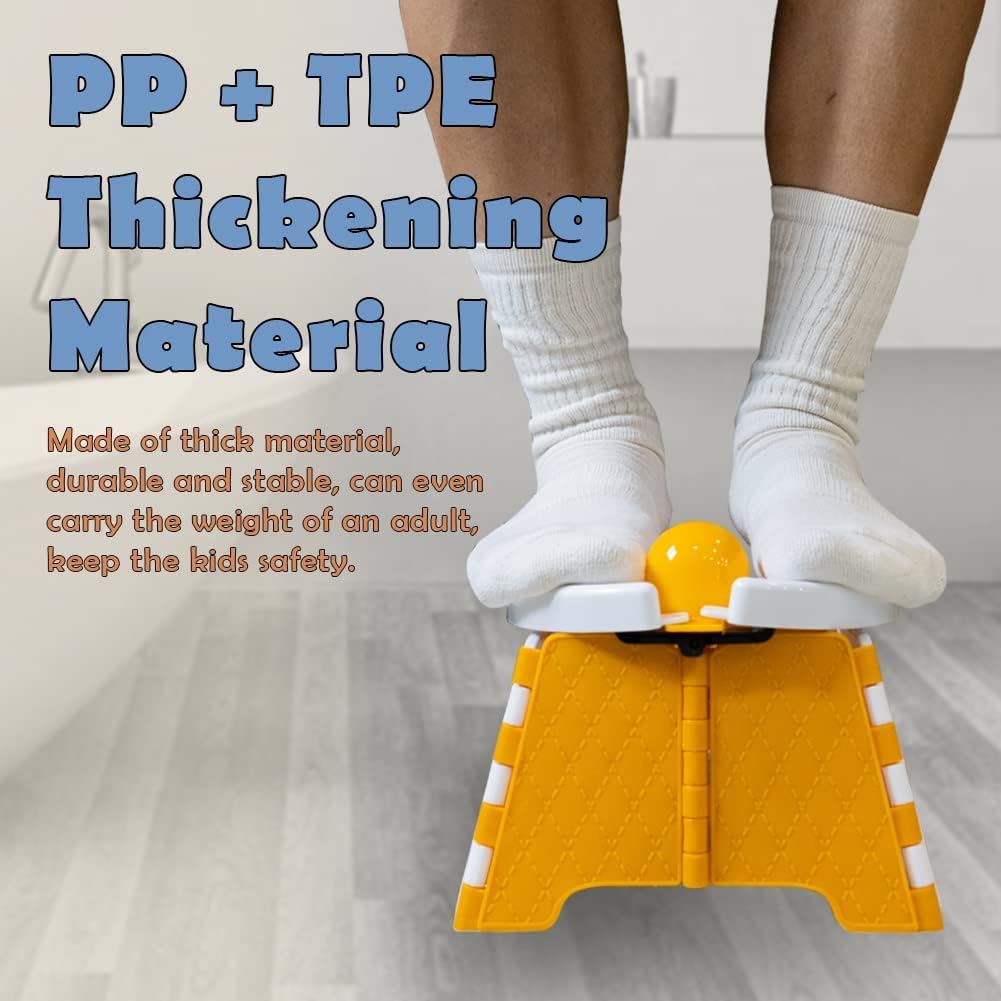 Portable Potty for Toddler Travel, Foldable Potty Training Seat with 60Pcs Trash Bag and Storage Bag, Toddler Potty Chair Seat for Home, Car, Outdoor Travel, Picni (Orange)