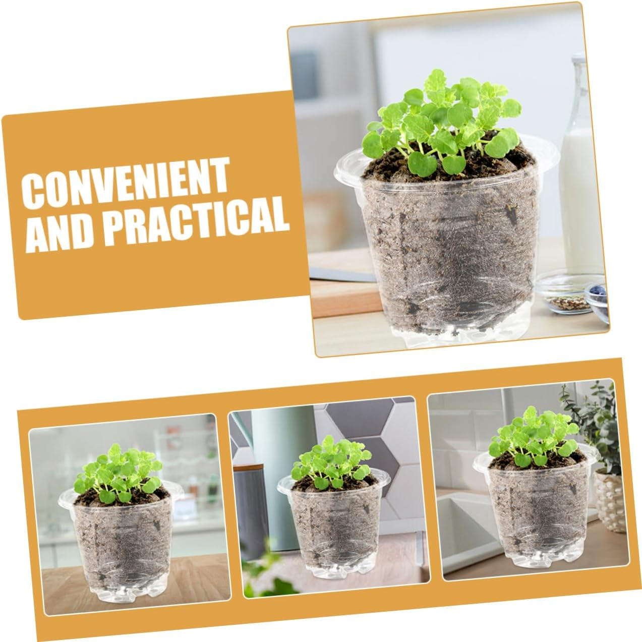 GAROZATION 10Sets Plant Pots Insulated Nursery Pots Drainage Seedling for Outdoor Flower for Garden Supply image number 1