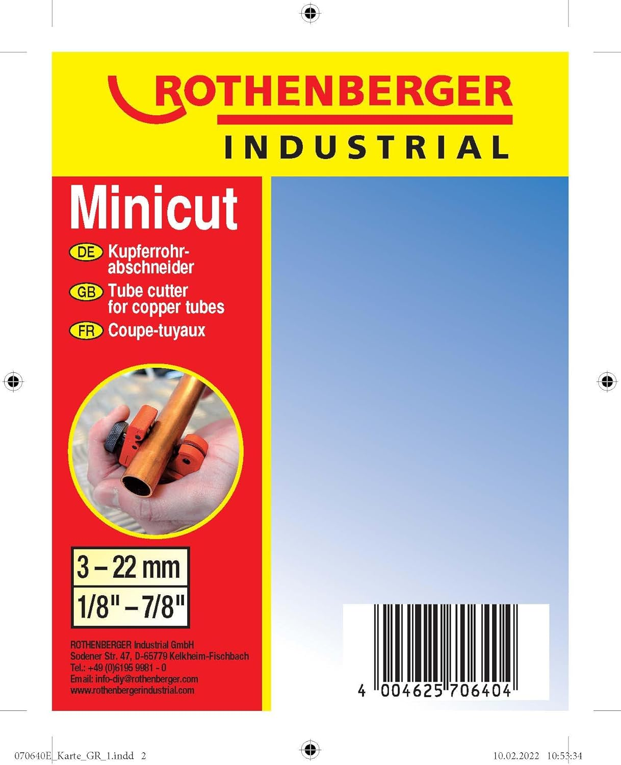 ROTHENBERGER Industrial Minicut II PRO 6-22Mm image number 2