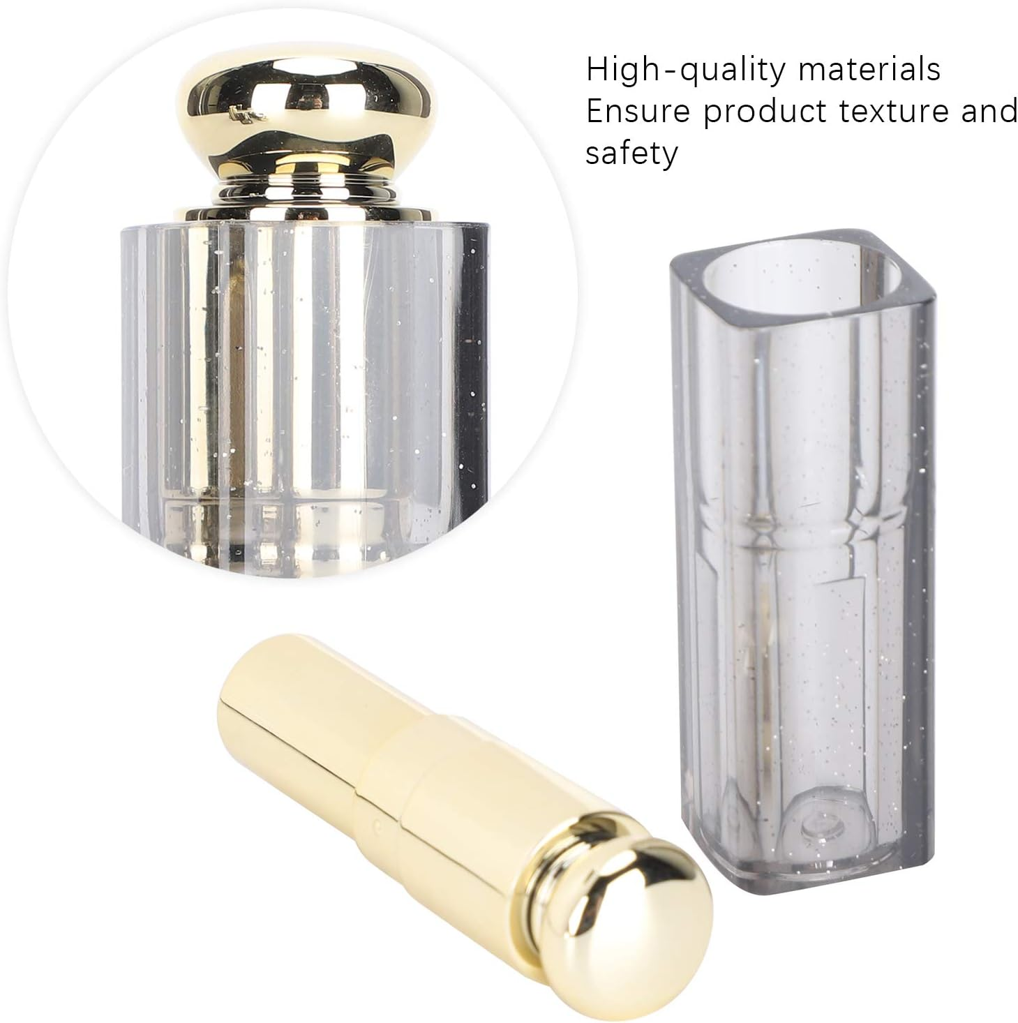 Refillable Lipstick Empty Tube DIY Lip Balm Container ABS Cosmetic Tool Bottle with Precise Alignment for DIY Lipstick Lip Balm Making 10Pcs Set image number 6