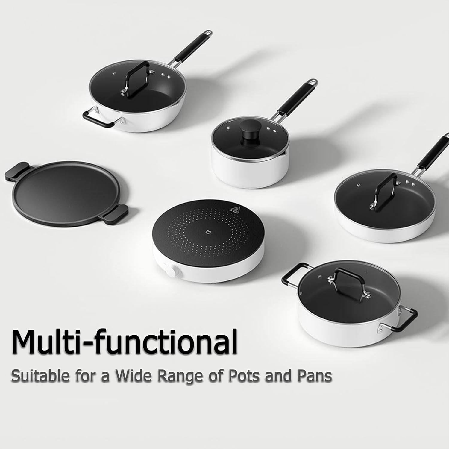 New XIAO MI MIJIA Induction Cooktop N1, 2100W Knob Electric Induction Cooker Hot Plate, 6-Gear Fire Adjustment Countertop Burner, Double-Layered Thicker Coils, 8 Safety Protection (AU Adapter) image number 5