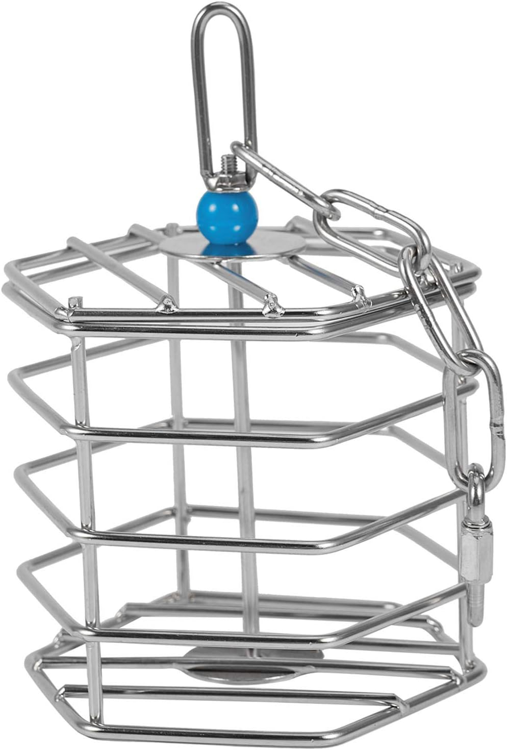 Pvcqjkd Pet Bird Parrot Squirrel Bold Stainless Steel Food Hanging Cage Foraging Toys Macaw Cockatoo Hunt Feeder Entertainment Toys image number 1