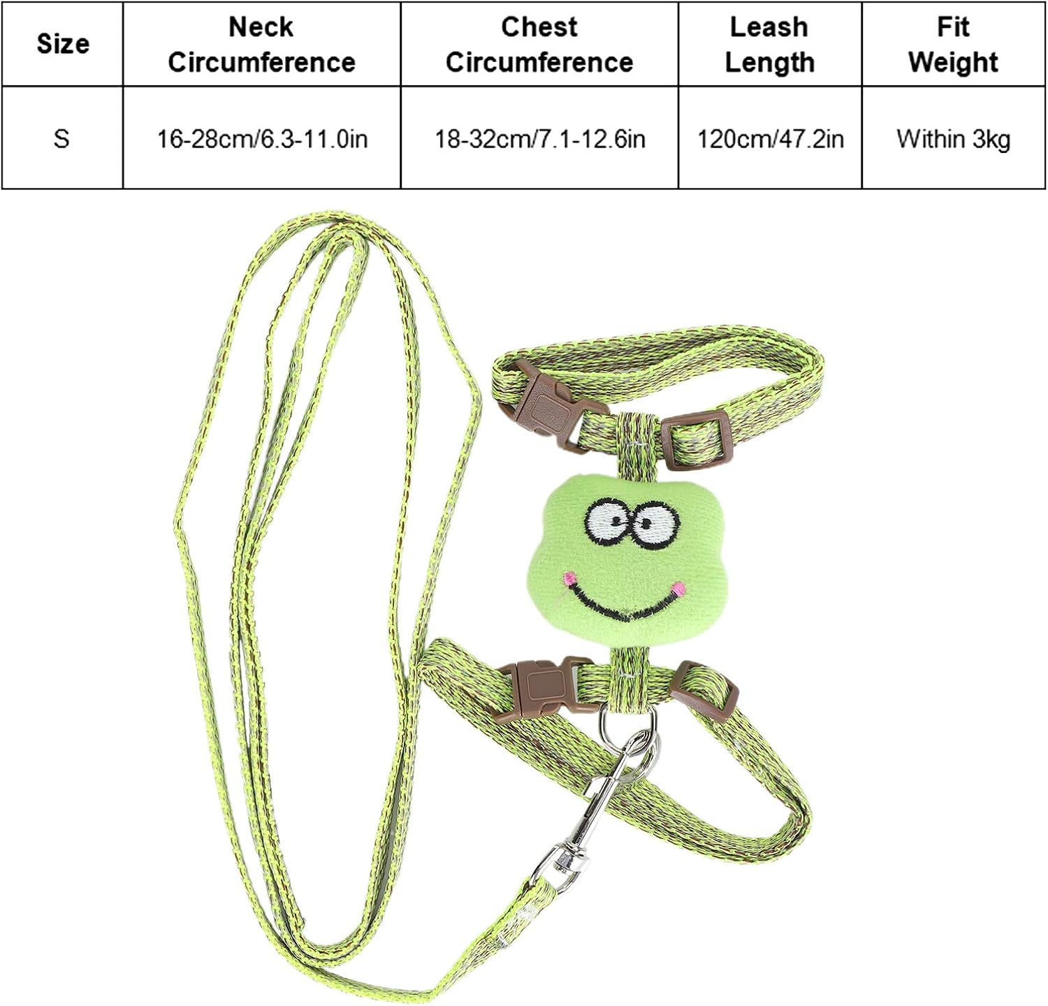Cat Harness with Leash - Cloth I Shaped Chest Harness - Adjustable Escapeproof Kitten Harness, Lightweight Soft for Large Small Cats Walking Travel Outdoor (Green) image number 2