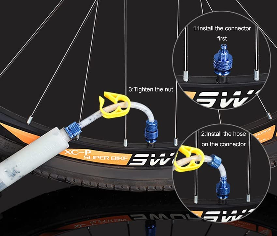 SFFCA Bike Tubeless Sealant Injector, Presta and Schrader Valve Core Removal Tool, Bicycle Tire Repair, for Stans No Tubes Sealant and Other Sealants Brand image number 6