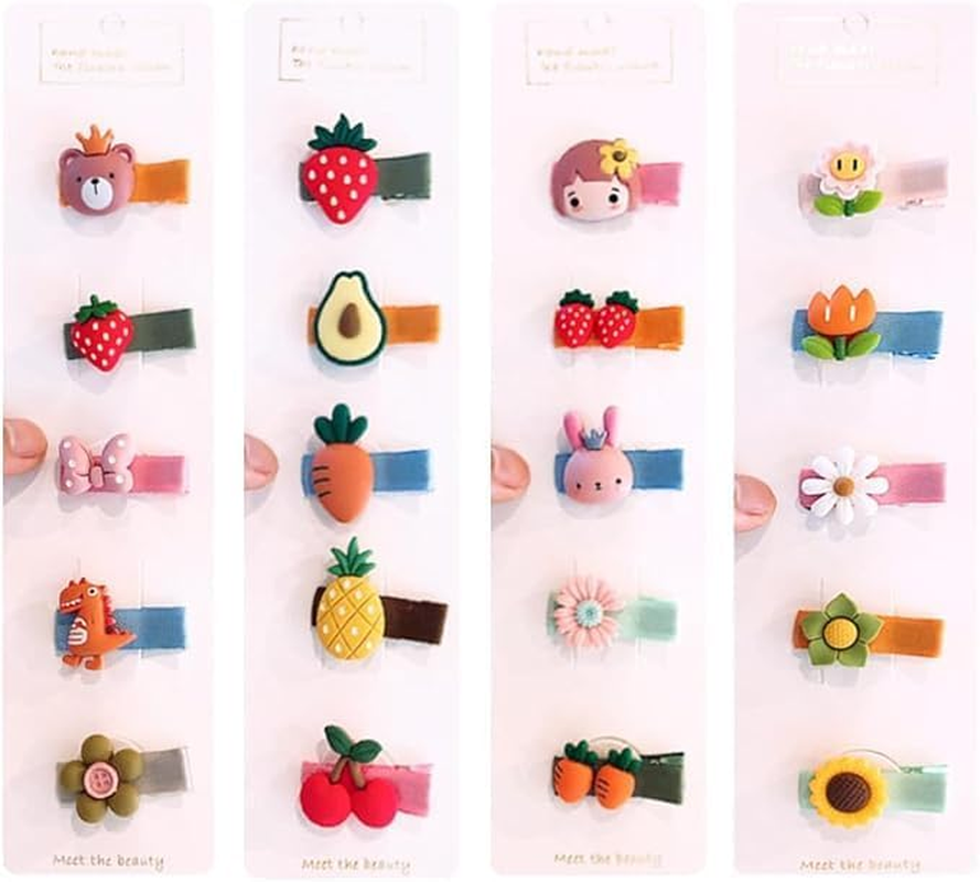 20Pcs Pretty Hairpin Snap Bow Toddler Girls Baby Pin, Kids Child Hair Clips Pretty Hairpin Snap Bow Toddler Girls Baby Pins, Cute Girls Fruit Flower Hair Clips Snap Barrettes image number 6