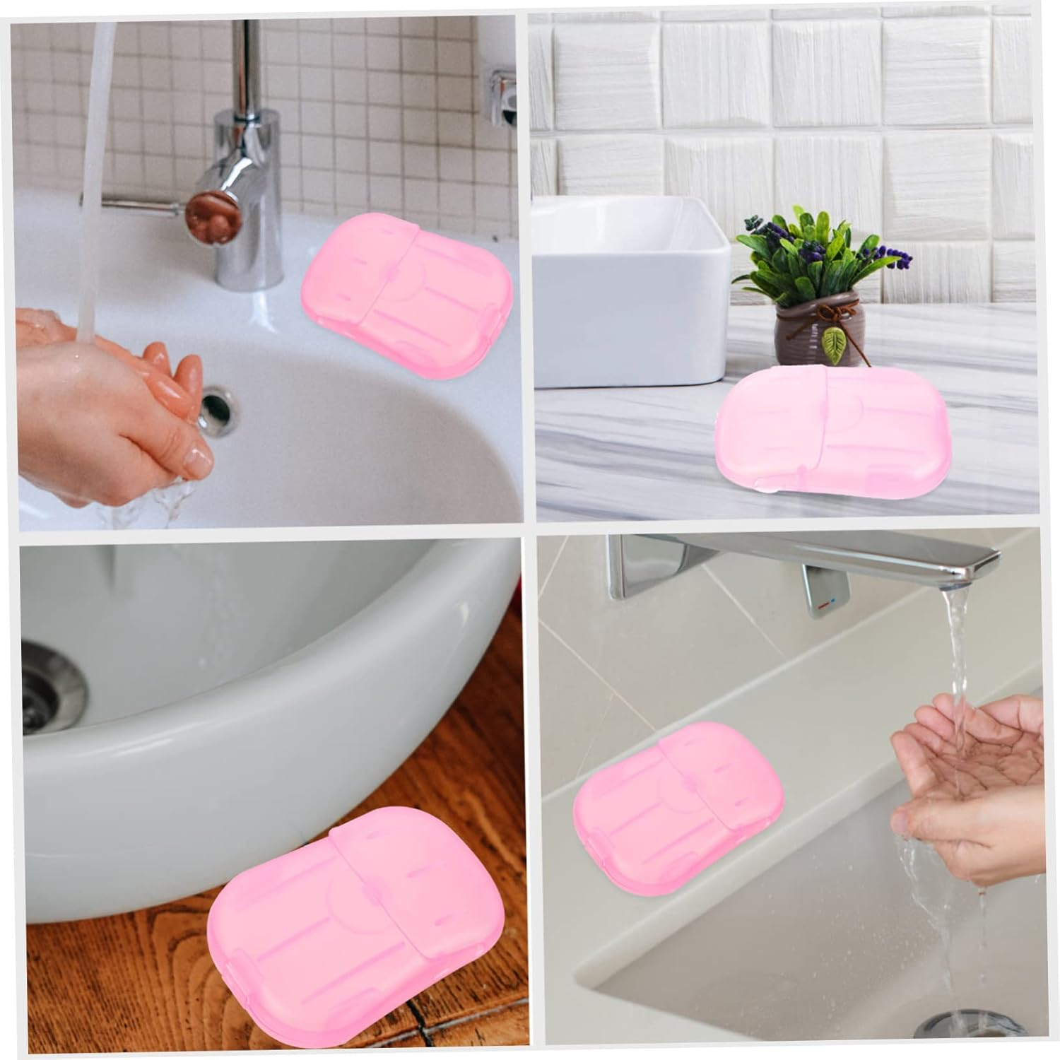 MAGICLULU Travel Toiletries Hand Wash Soap Sheets Soap Slices Disposables for Women for Camping Outdoor Hotel Use image number 5