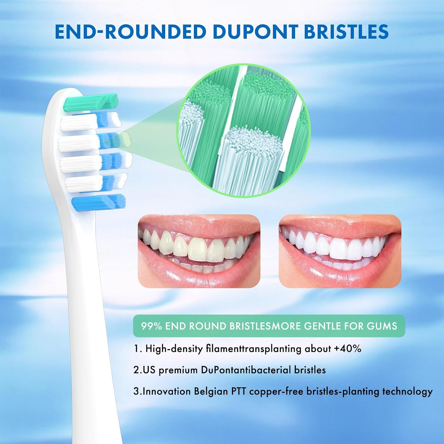 Replacement Toothbrush Heads Compatible with Philips Sonicare：10 Pack Soft Replacement Electric Brush Head Compatible with Phillips Sonicare Snap-On System image number 4