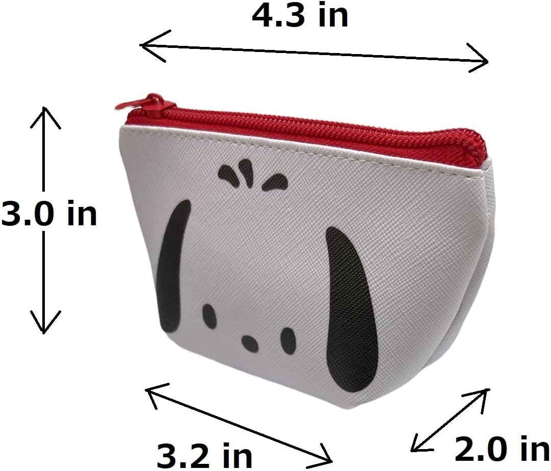 Friend Sanrio Pochacco Face Boat Type Multicolor Cosmetic Pouch Bag, 4.3 X 3 X 2 Inches, Waterproof, Travel/On-The-Go Makeup Storage image number 6