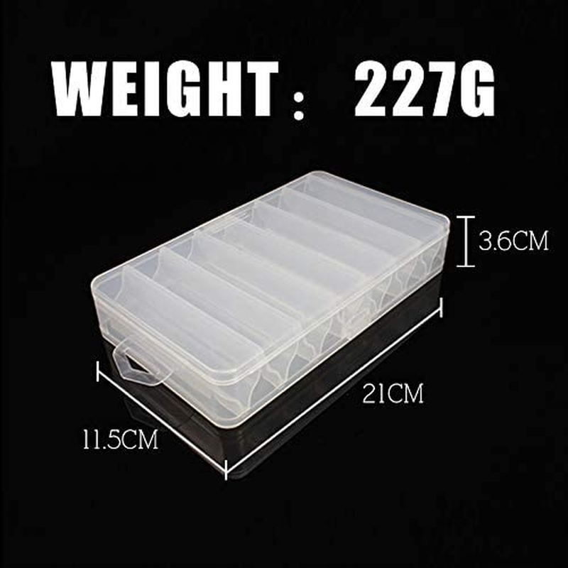 Origlam Fishing Lure Box Tackle Storage Trays, Double Side 14 Compartments, Waterproof Accessory Box for Bait Hooks, Organizer Case Container image number 3