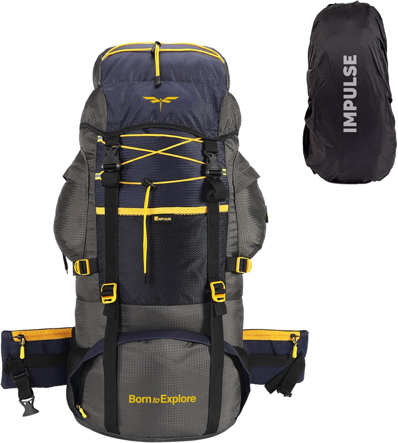 Impulse Rucksack Bags 75 Litres Travel Bag for Men Tourist Bag for Travel Backpack for Hiking Trekking Bag for Men Camping Thames Bag with 1 Year Warranty